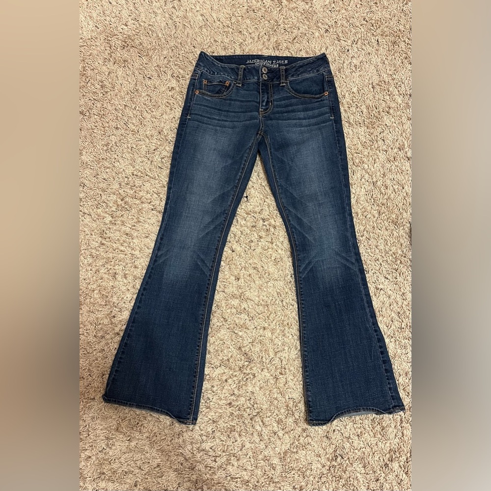 American Eagle Outfitters Dark Blue Flare Jeans